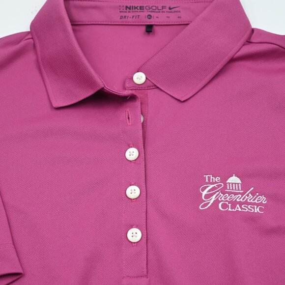 NEW Woman's Nike Dri-Fit Greenbrier Resort Classic Golf Polo Shirt Top XL - Picture 1 of 5